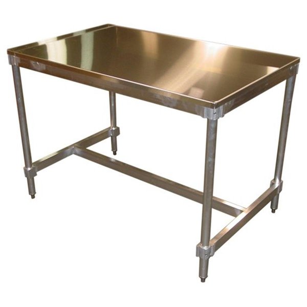 Prairie View Industries Stainless Top Aluminum I-Frame Table- 34 to 35.5 x 30 x 72 in. AIFT303472-ST